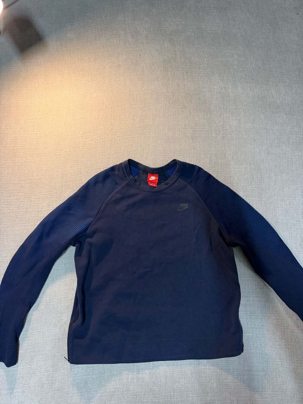 Nike Sportswear Tech Fleece Crew Sweatshirt Navy Blue Size L